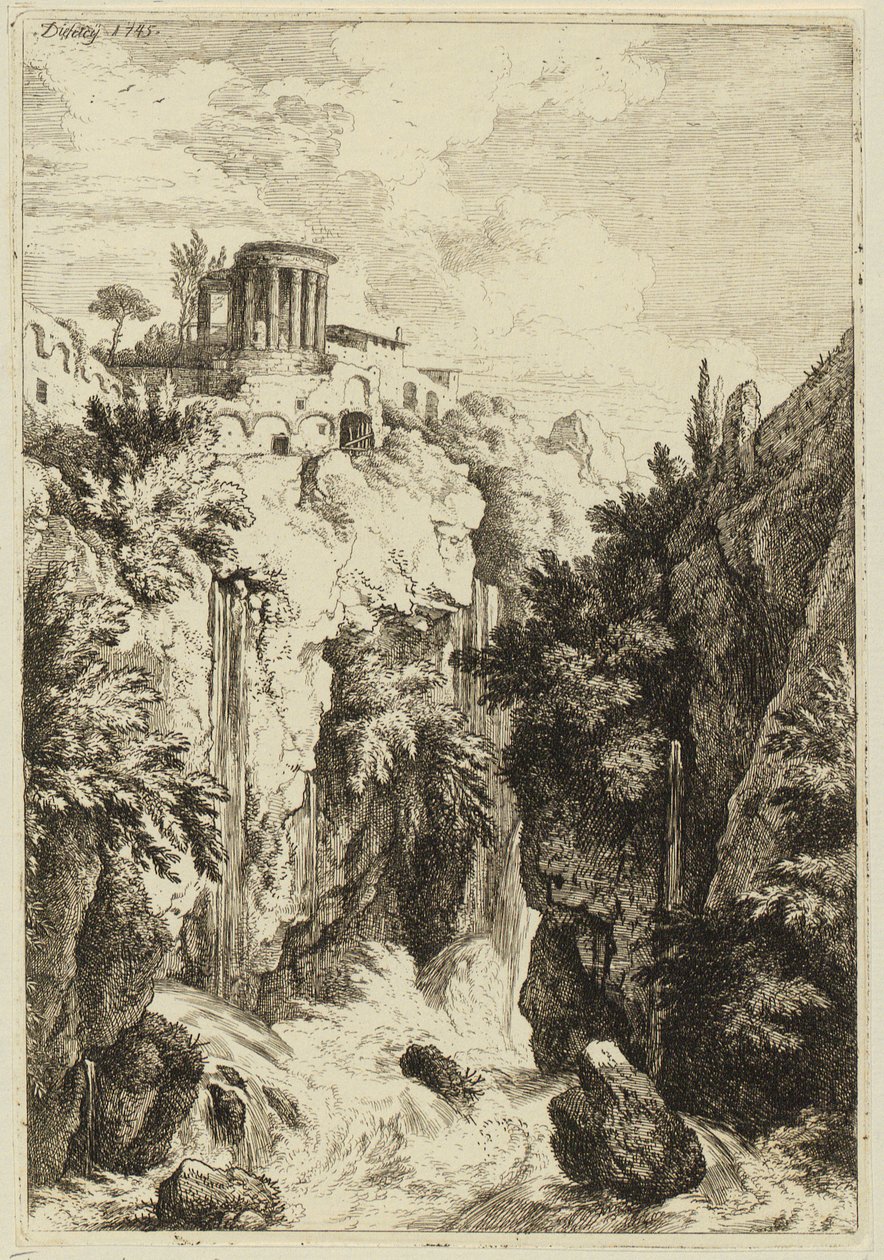 Temple de la Sibylle près de Tivoli - Christian Wilhelm Ernst Dietrich