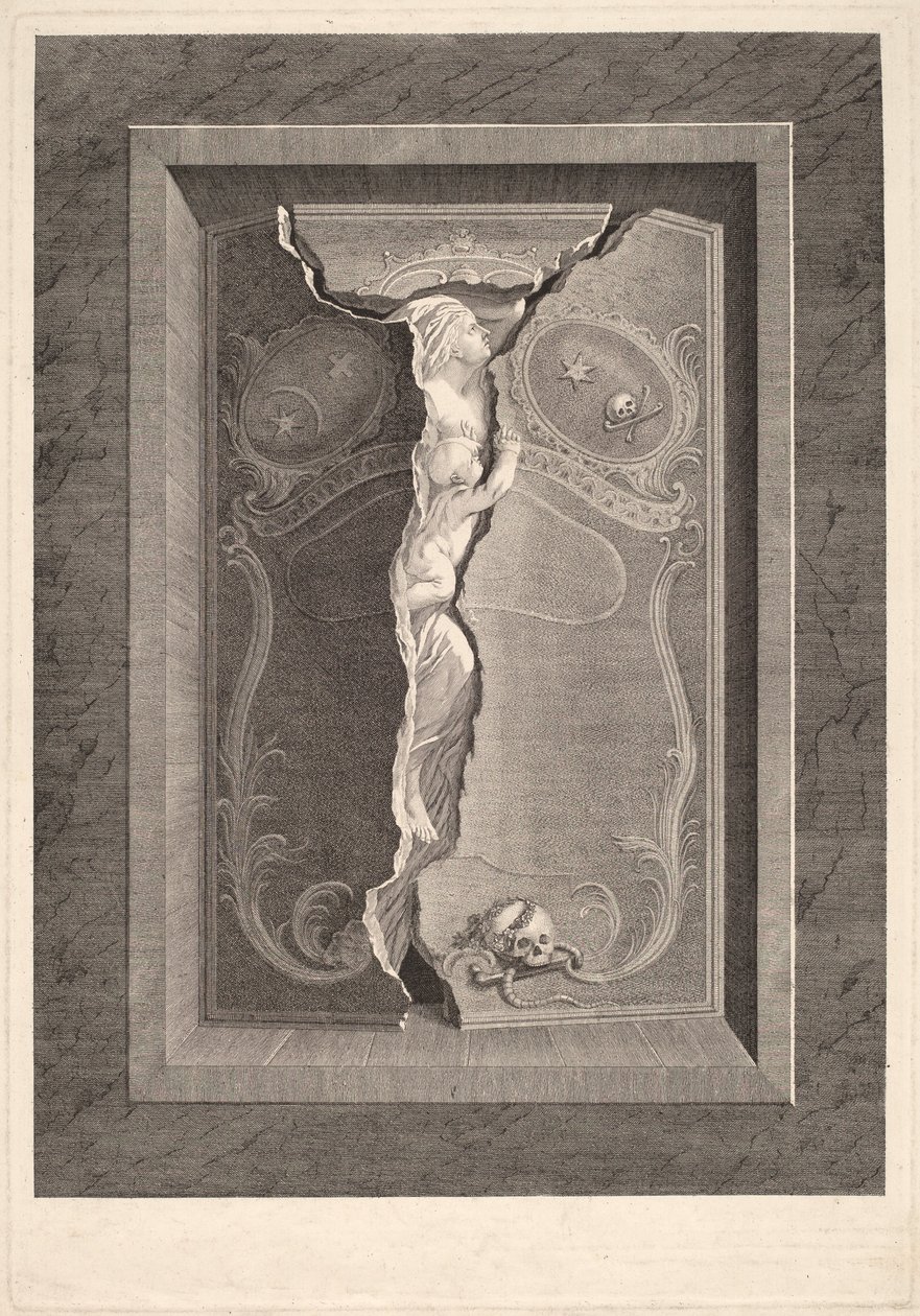 Le Tombeau de Madame Langhans - Christian von Mechel and Bartholomäus Hübner, after Johannes August Nahl, the Younger
