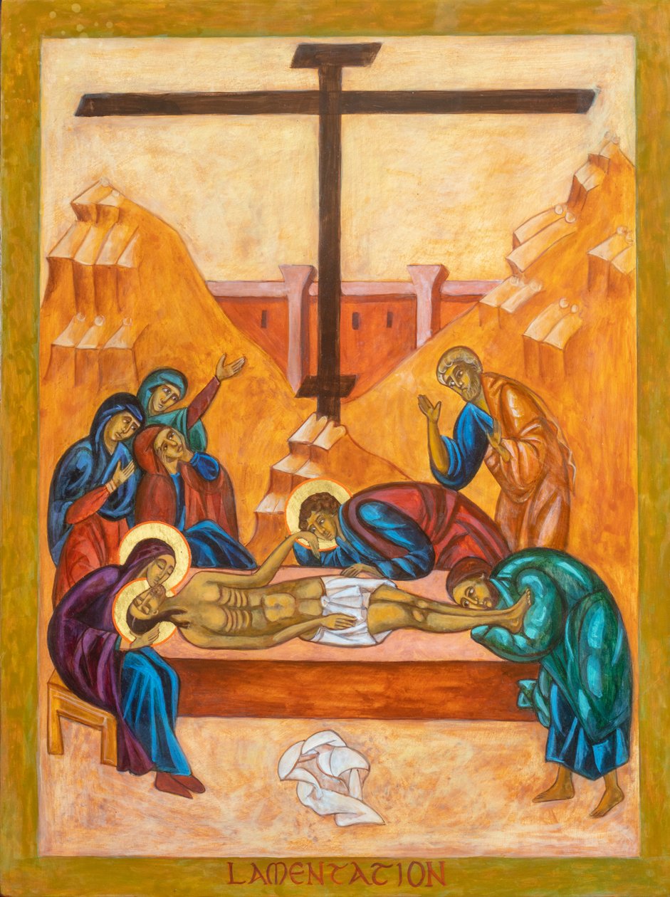 Icône de la Lamentation, 2022 (tempera à l