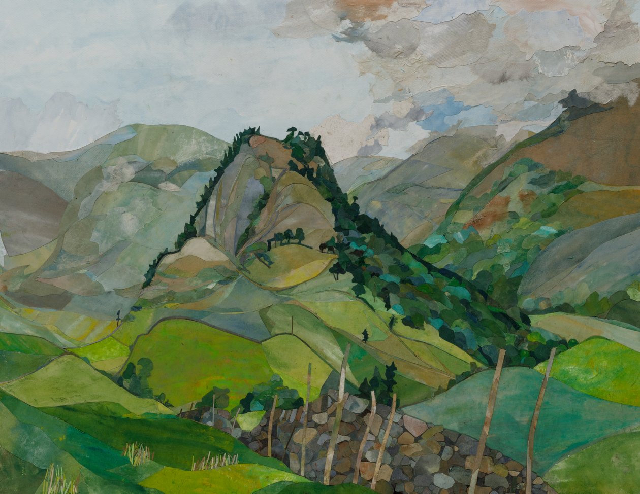 Castle Crag, 2023 (collage de papier peint à l