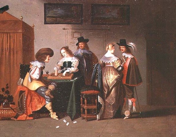 Joueurs de backgammon, 17ème siècle - Christoffel Jacobsz van der Lamen