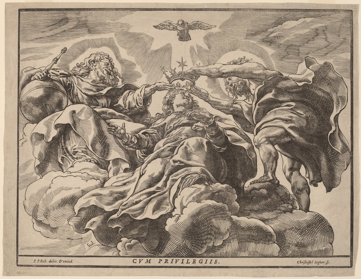 Couronnement de la Vierge - Christoffel Jegher after Sir Peter Paul Rubens
