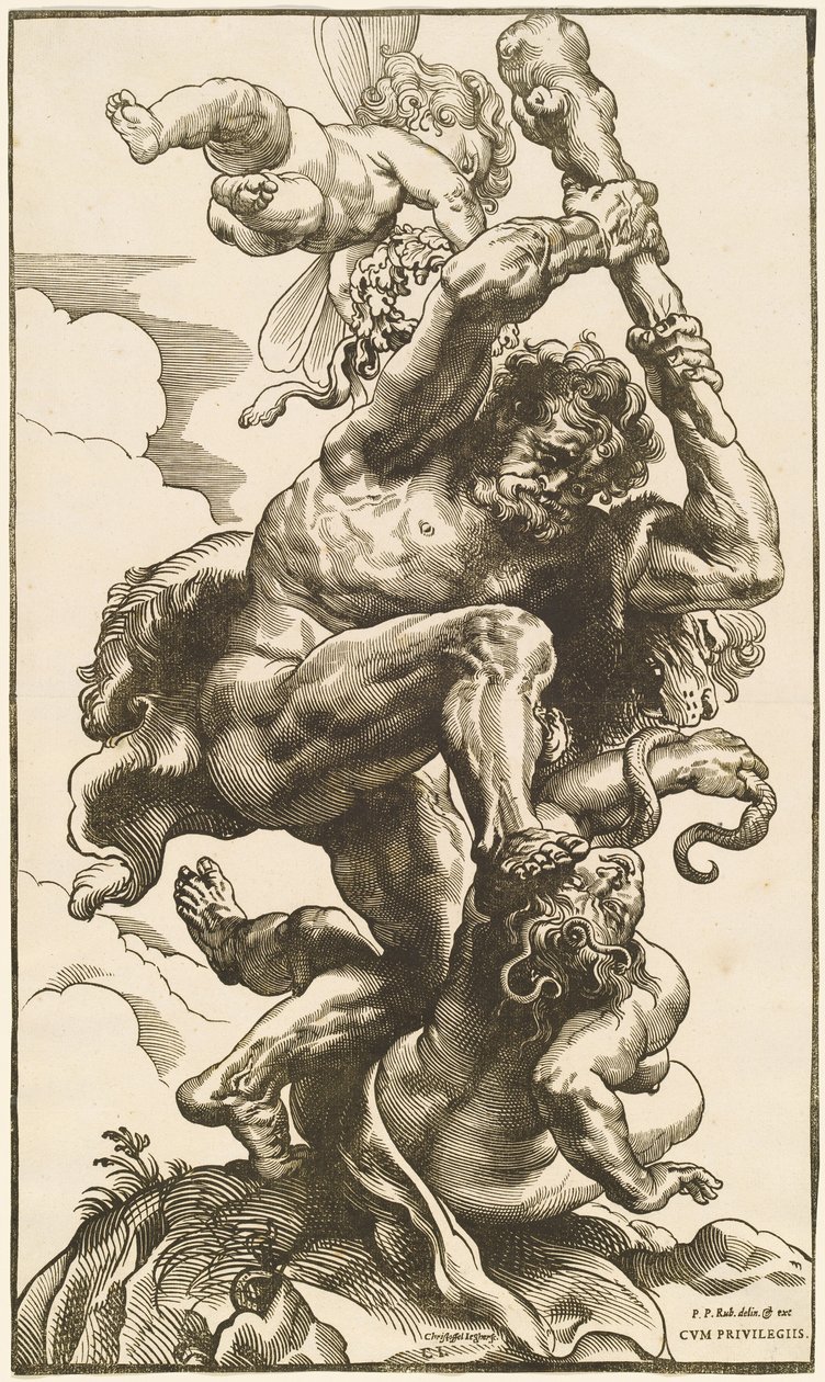 Hercule combattant la Furie et la Discorde - Christoffel Jegher after Sir Peter Paul Rubens