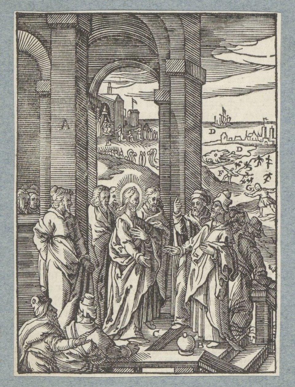 Les pharisiens et les scribes demandent un signe de Christ - Christoffel van Sichem (II)