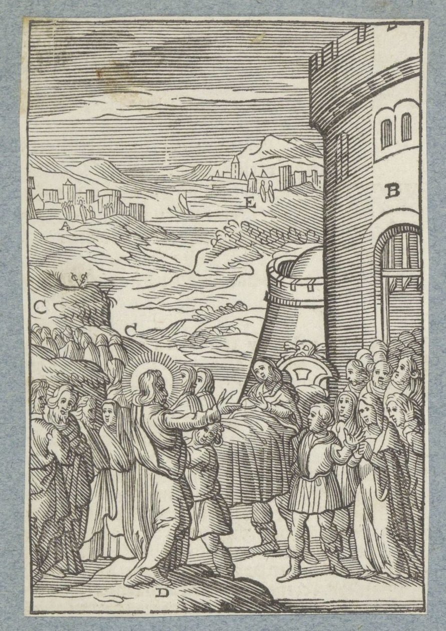 Résurrection du fils de la veuve de Naïn - Christoffel van Sichem (II)