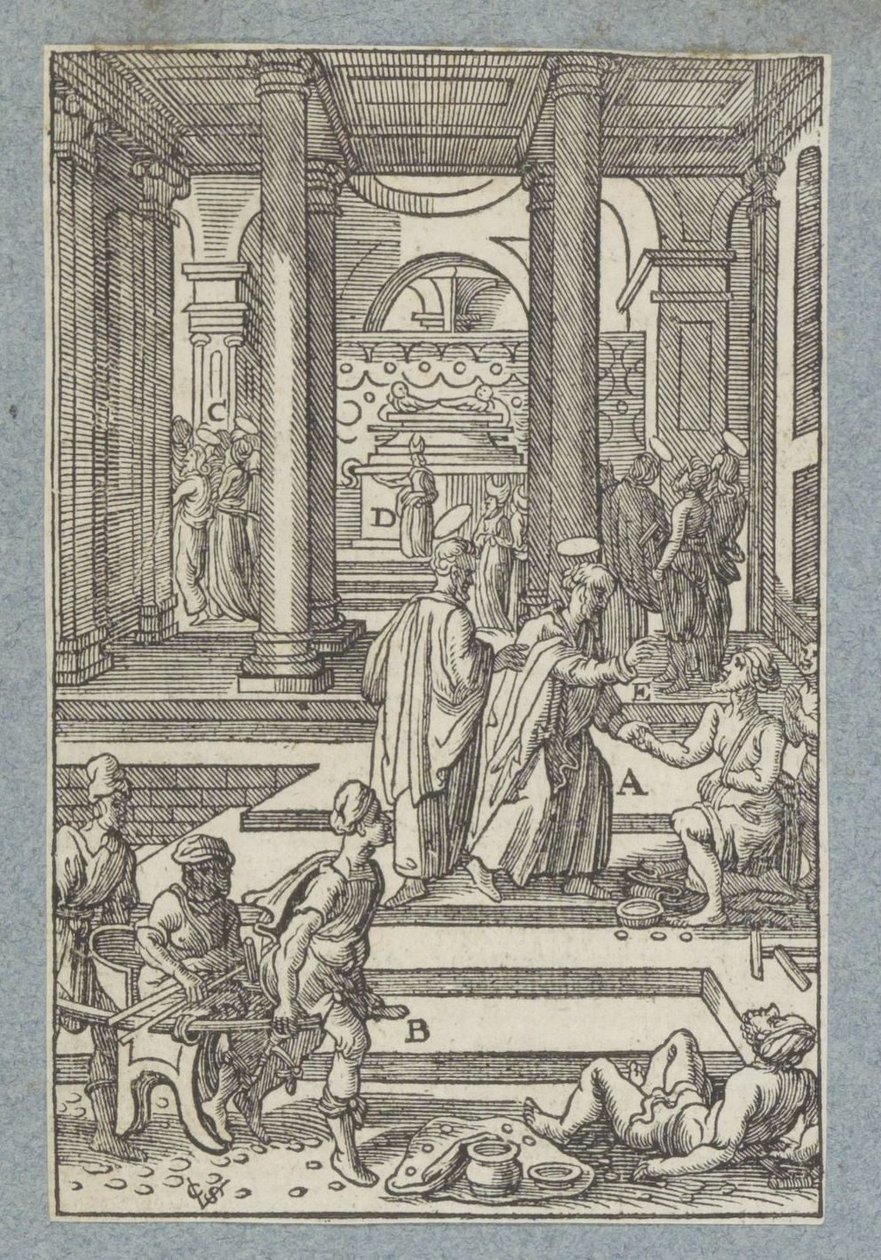 Pierre guérit un paralytique - Christoffel van Sichem (II)