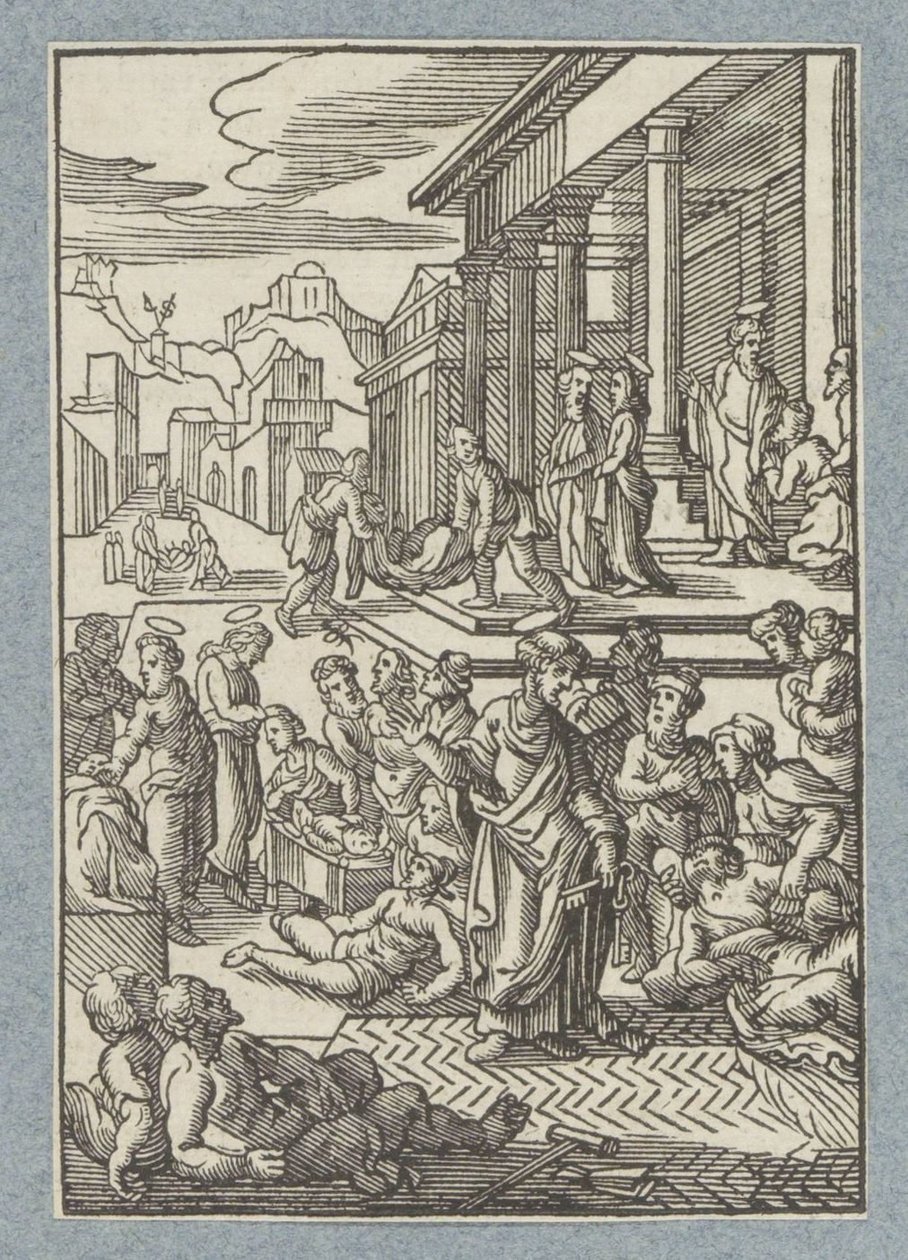 Pierre guérissant les malades avec son ombre - Christoffel van Sichem (II)