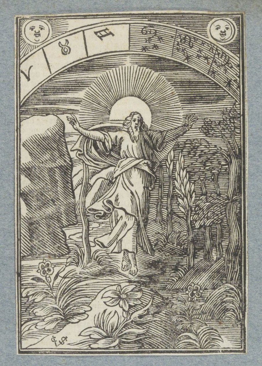 Quatrième jour de la création : création du soleil, de la lune et des étoiles - Christoffel van Sichem (II)