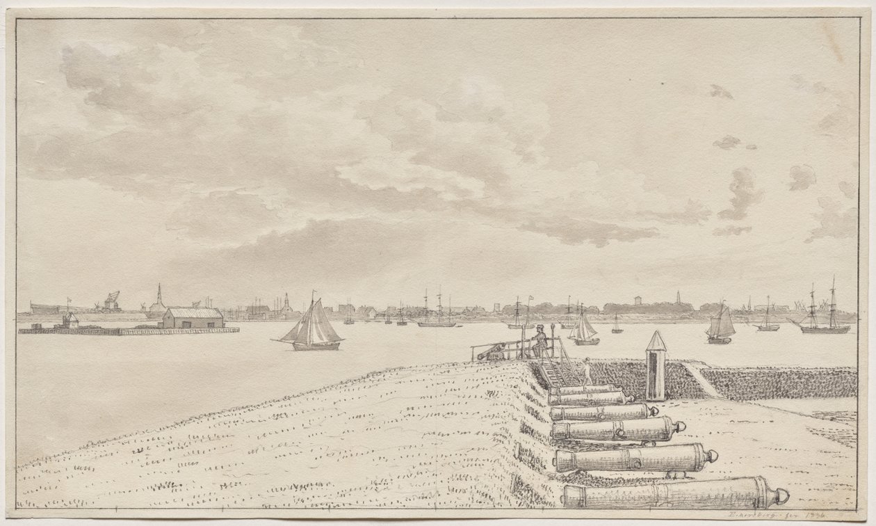 Vue depuis la batterie vers la ville - Christoffer Wilhelm Eckersberg