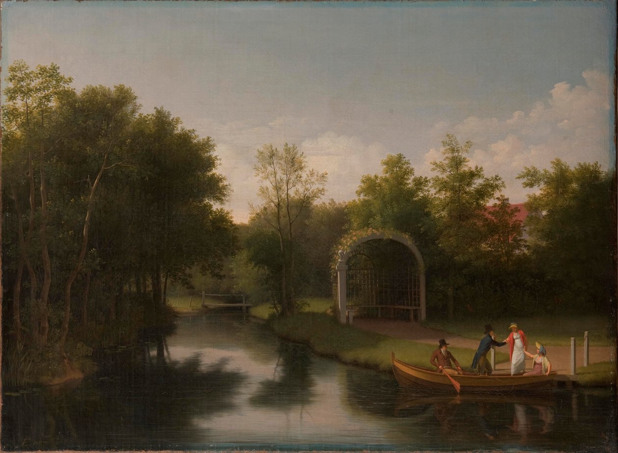Tonnelle dans le parc du manoir de Sanderumgård - Christoffer Wilhelm Eckersberg