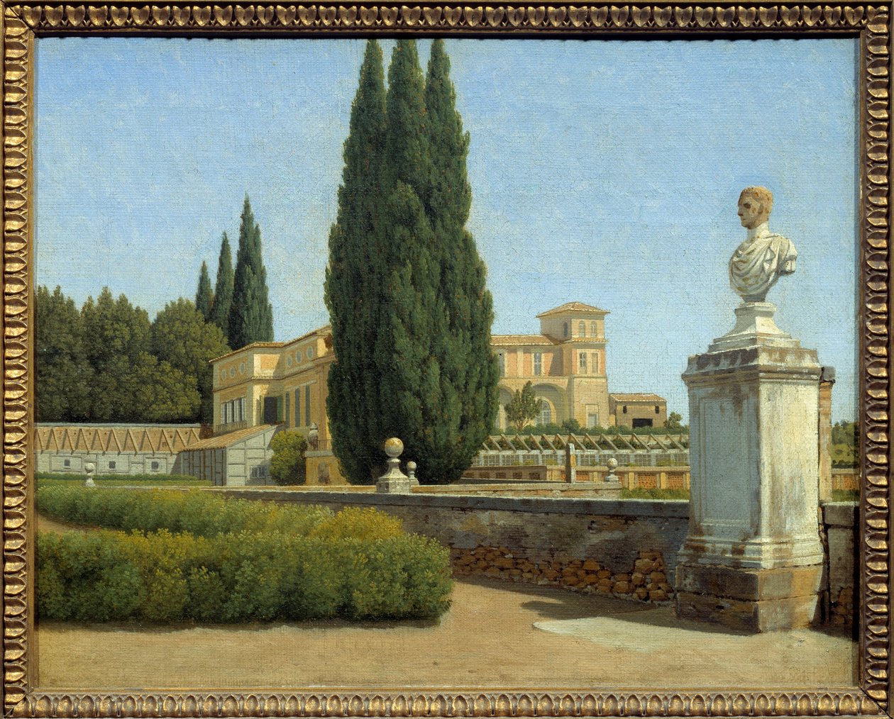 Dans les jardins de la Villa Albani. Peinture de Christoffer Wilhelm Eckersberg (1783-1853) - Christoffer Wilhelm Eckersberg