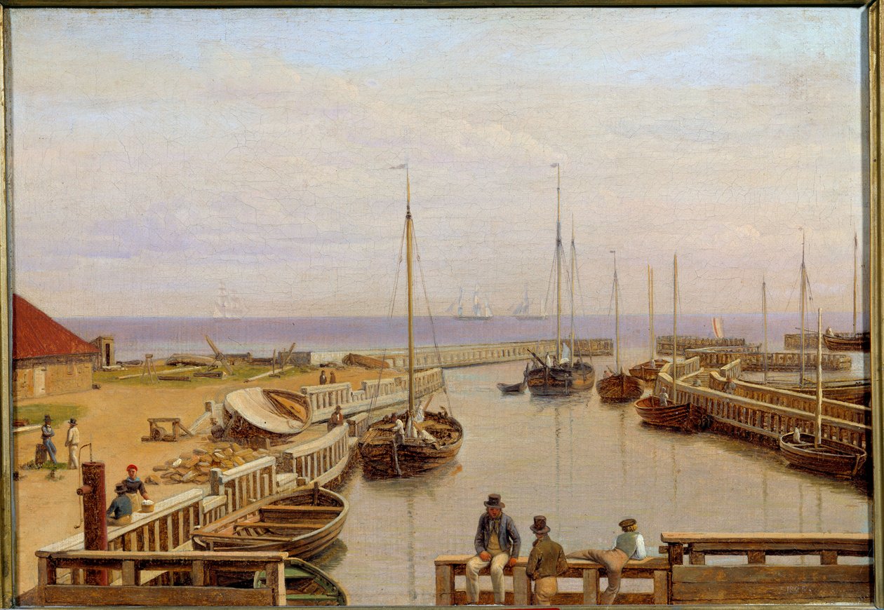 Le port de Dragør au Danemark en 1826 - Christoffer Wilhelm Eckersberg