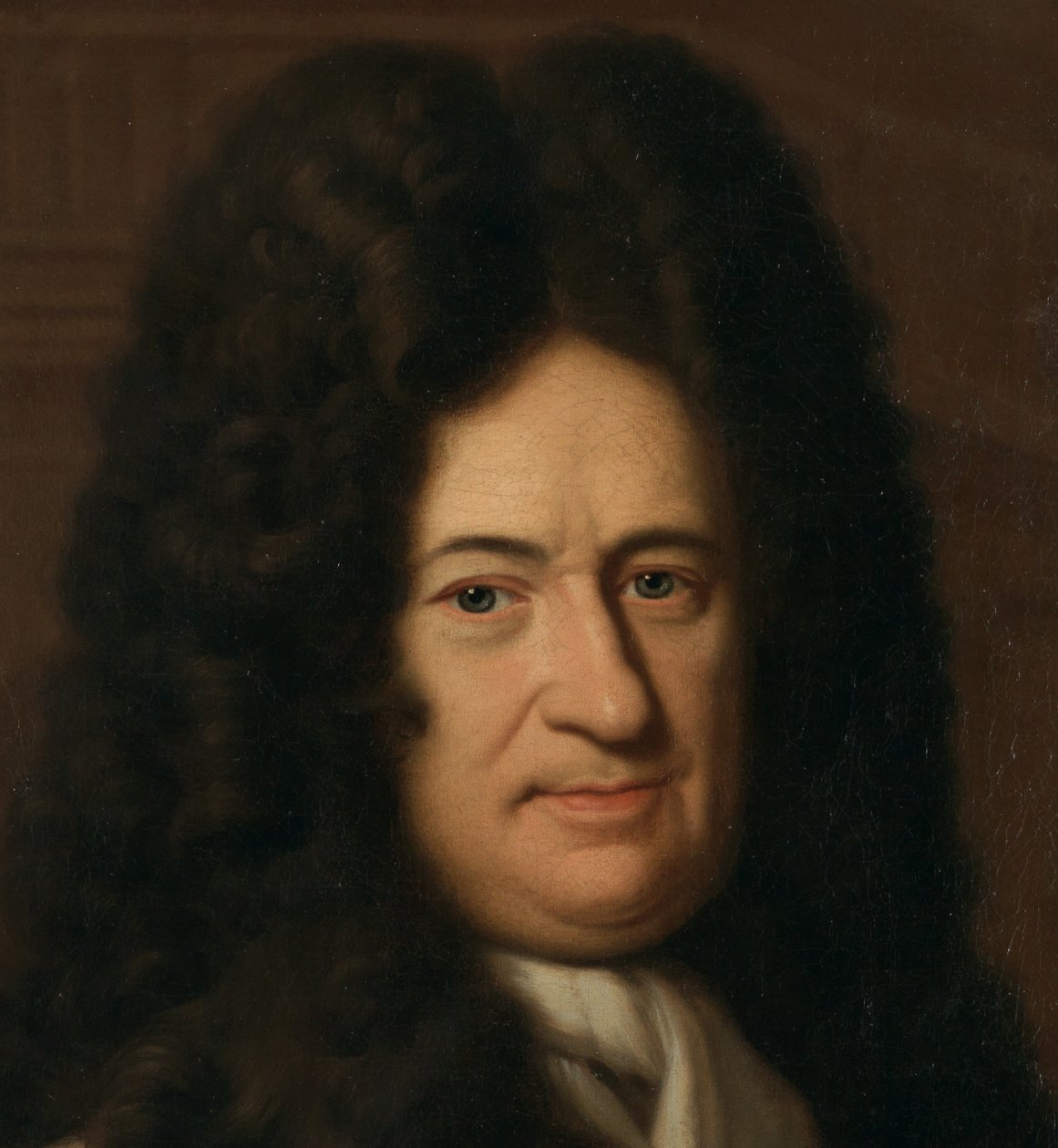 French : Portrait du philosophe Gottfried Wilhelm Freiherr von Leibniz Portrait of Gottfried Leibniz (1646-1716), philosophe allemand - Christoph Bernhard Francke