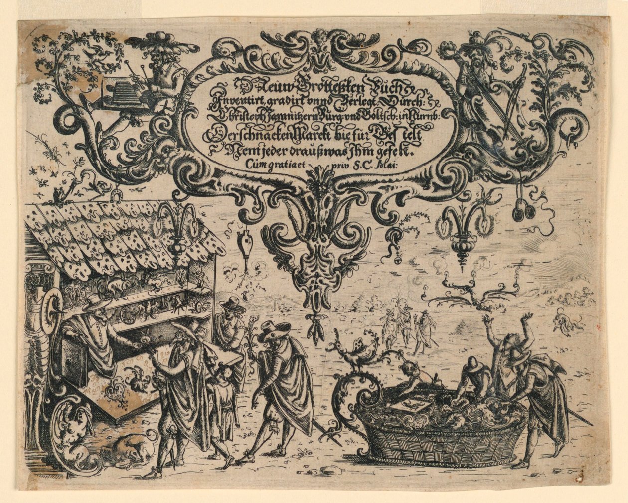 Page de titre du Neüw Grotteßken Buch - Christoph Jamnitzer