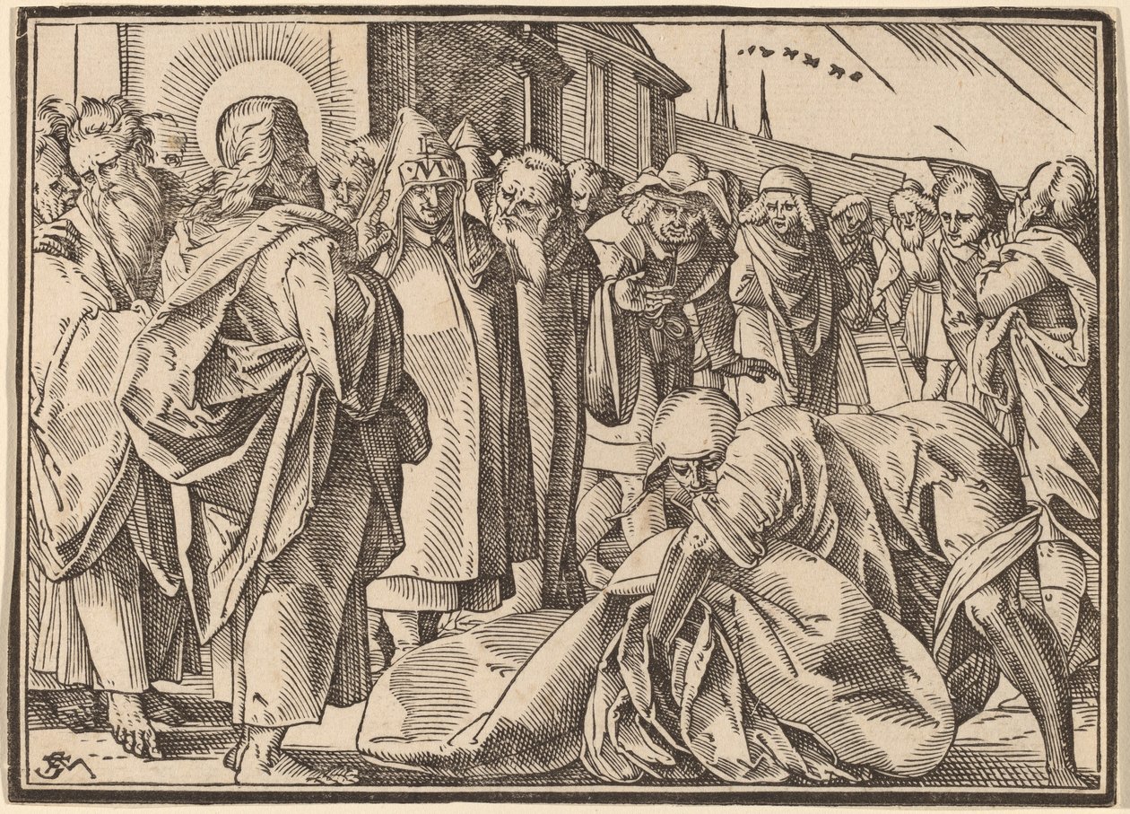 Le paralytique guéri par le Christ prend sa palette - Christoph Murer