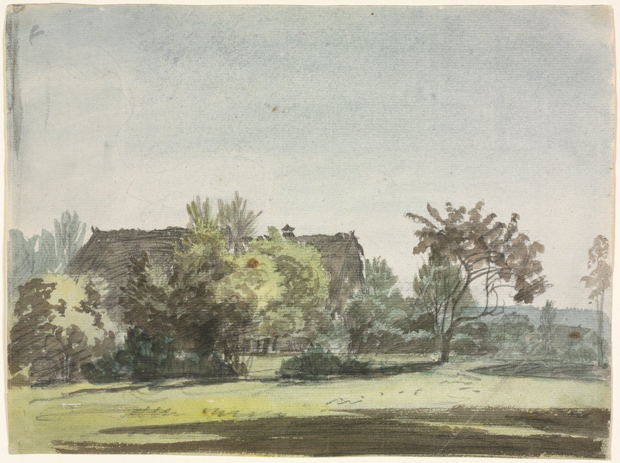 Ferme derrière les arbres - Christoph Nathe