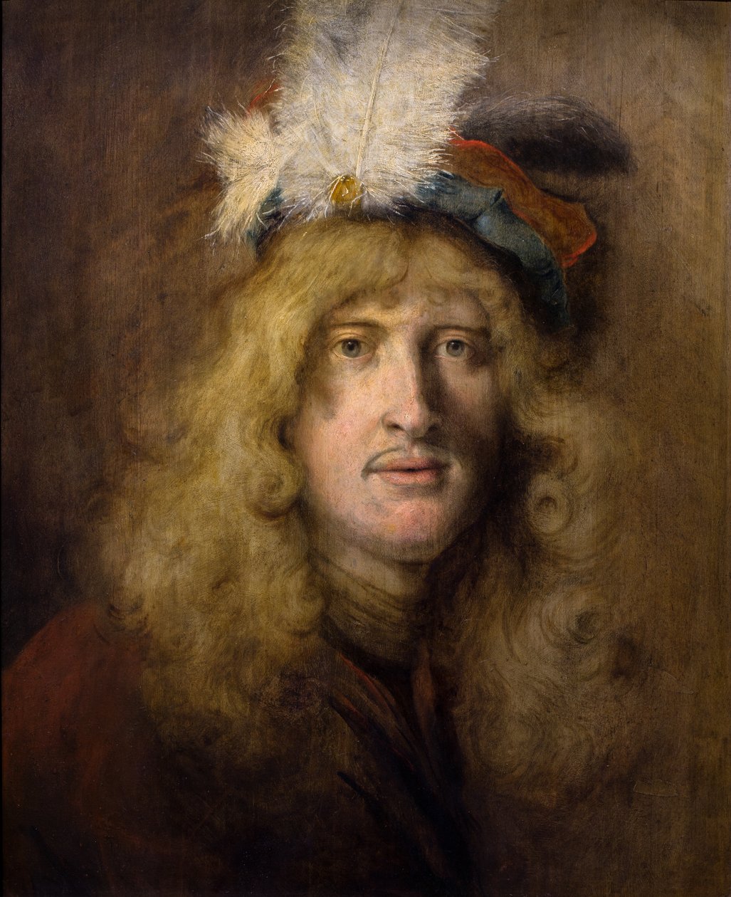 Jeune homme au beret a plume - Christoph Paudiss