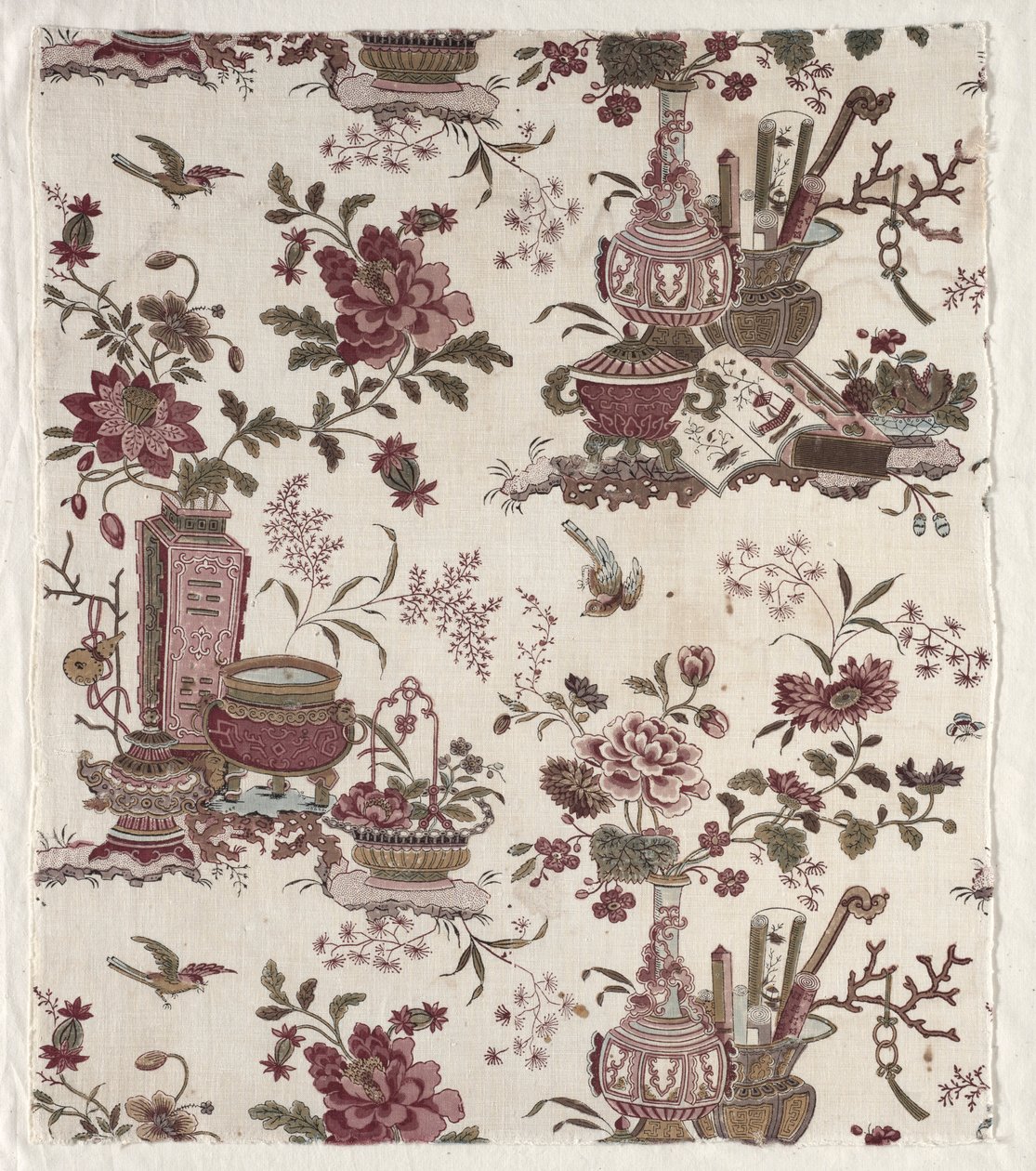 Fragment de coton imprimé sur bois, vers 1780 - Christophe Philippe Oberkampf