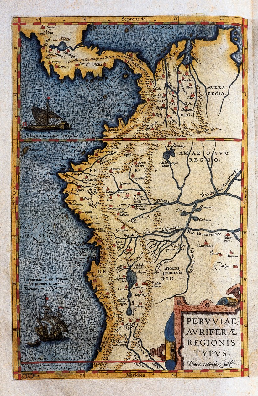 Carte du Pérou, des archives de l