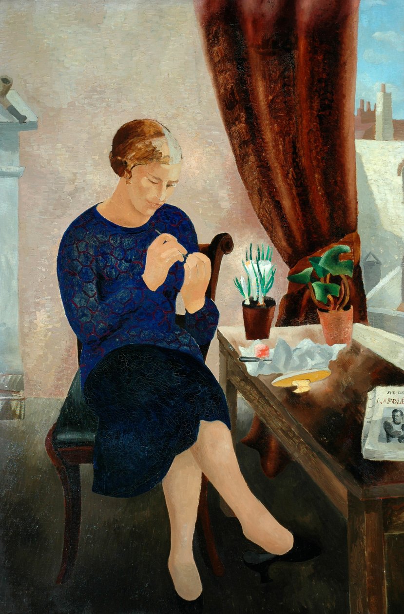 Femme assise et la manucure et portrait de Frosca Munster, 1929 - Christopher Wood