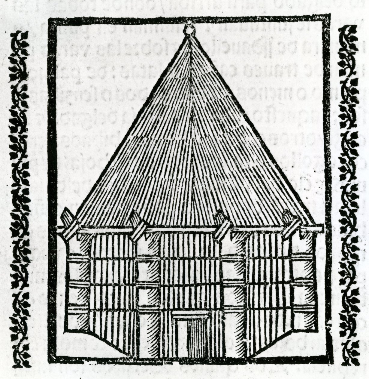 Une hutte tirée de 