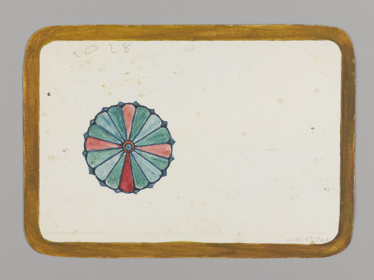 Chrysanthème stylisé (verso), vers 1880 - Christopher Grant La Farge