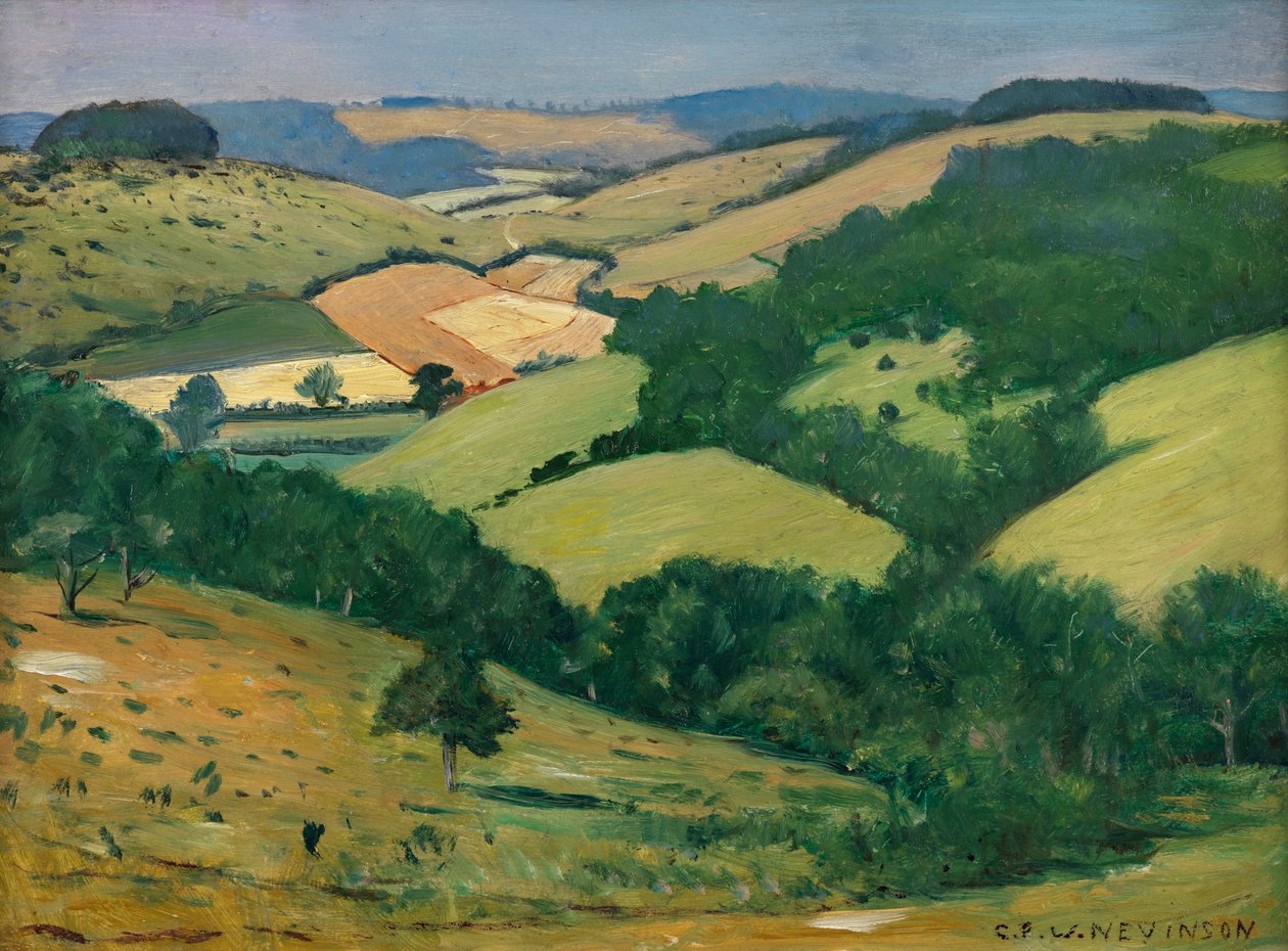 Pays roulant (les Downs sous Goodwood) - Christopher Richard Wynne Nevinson