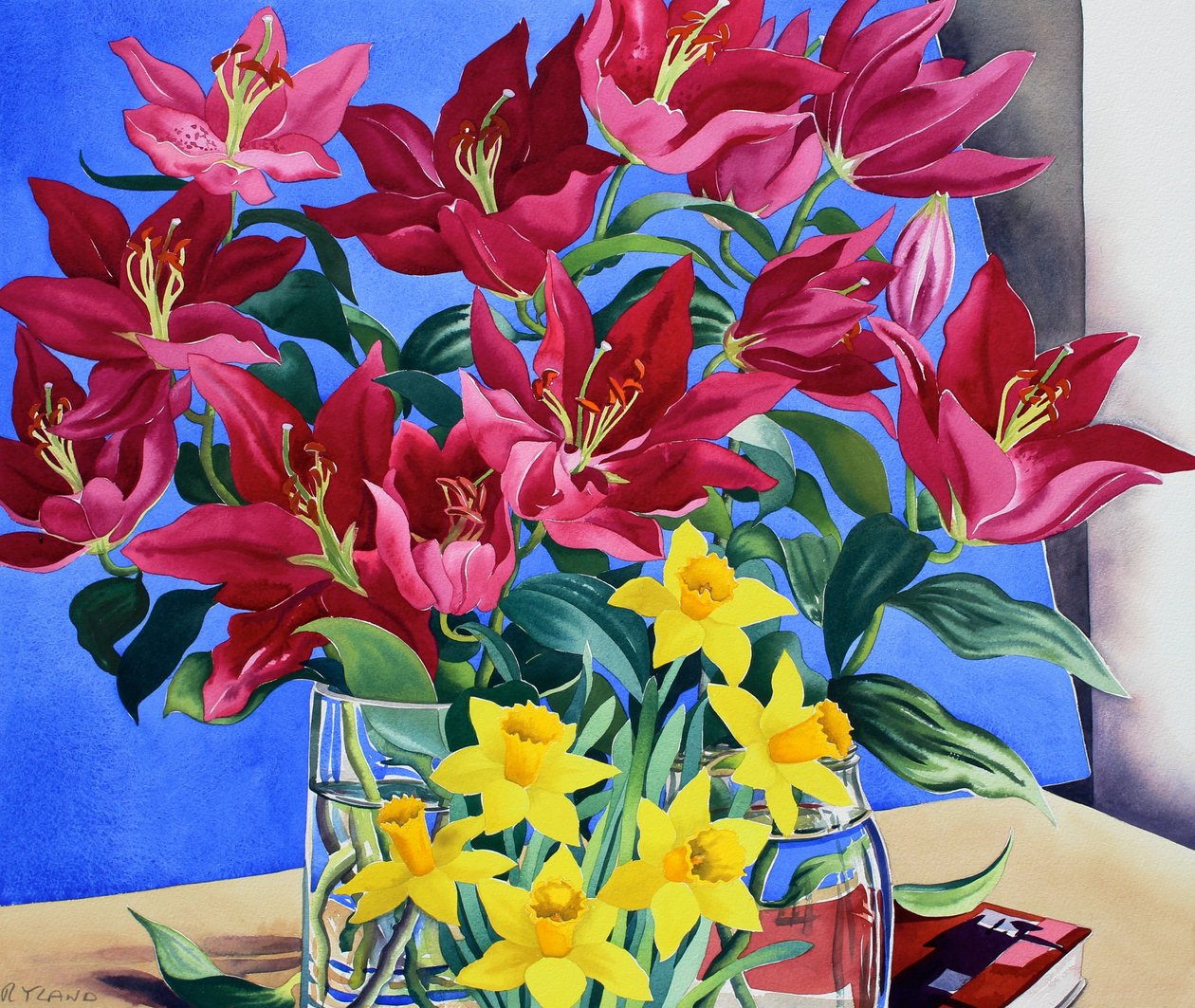 Lys magenta et jonquilles - Christopher Ryland