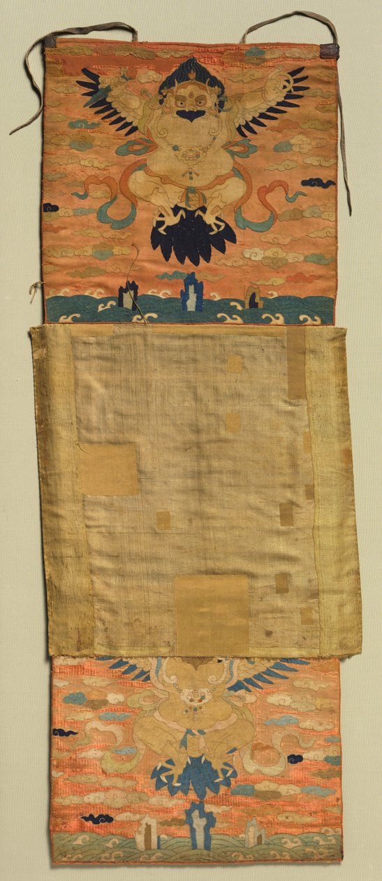 Vajrapani Mont brodé avec Garuda - Chöying Dorjé, the Tenth Black Hat Karmapa (Tibetan