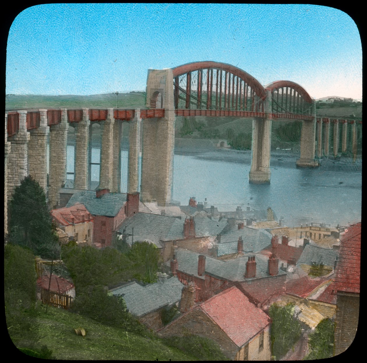 Pont Royal Albert, Saltash, Cornouailles, fin du XIXe ou début du XXe siècle - Church Army Lantern Department