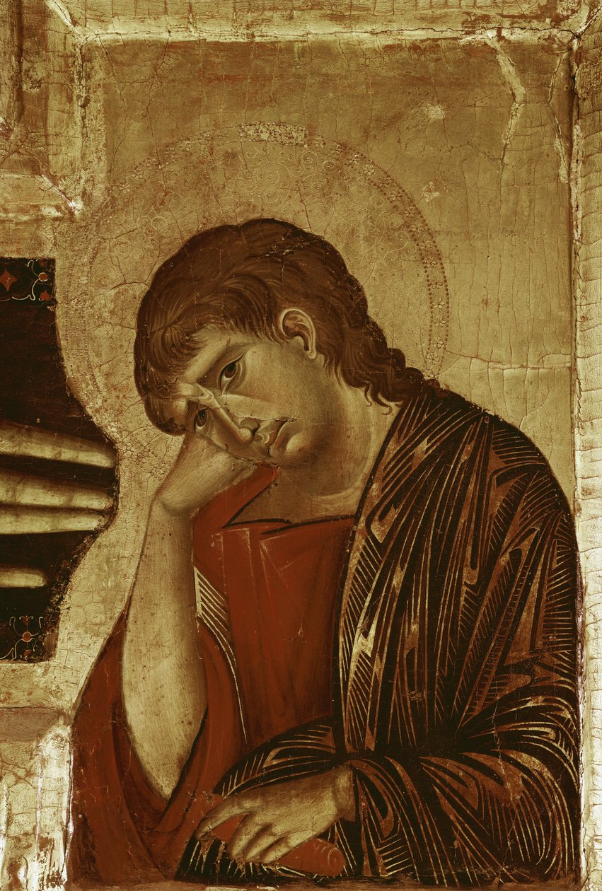 Crucifix : Détail de Saint Jean (détail) - Cimabue