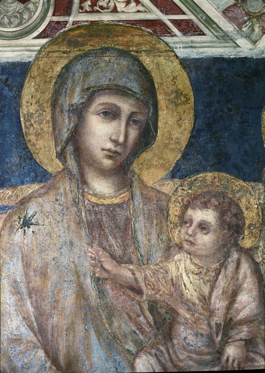 Maestà (détail) de la Vierge et l