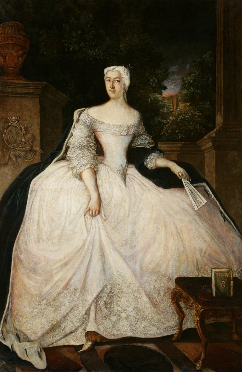 Portrait de Teofila Działyńska (1714-1790) - Circle of Antoine Pesne