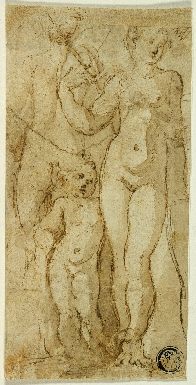 Vénus et Cupidon - Circle of Parmigianino