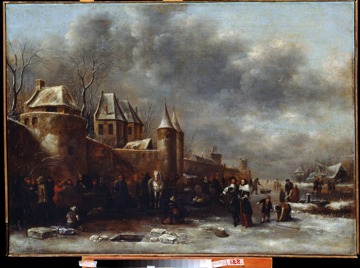 Château au bord de la rivière - Claes  Molenaer