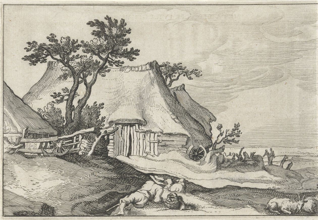 Ferme et berger avec moutons et chèvre - Claes Jansz. Visscher (II)