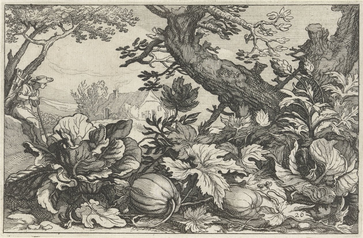Paysage avec citrouilles et choux - Claes Jansz. Visscher (II)