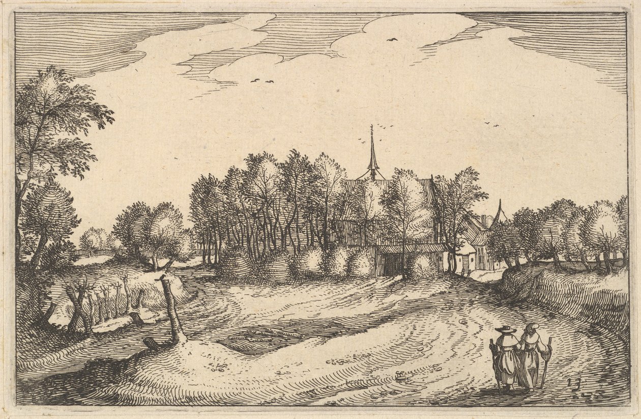 Un couvent, planche 13 de Regiunculae et Villae Aliquot Ducatus Brabantiae - Claes Jansz Visscher