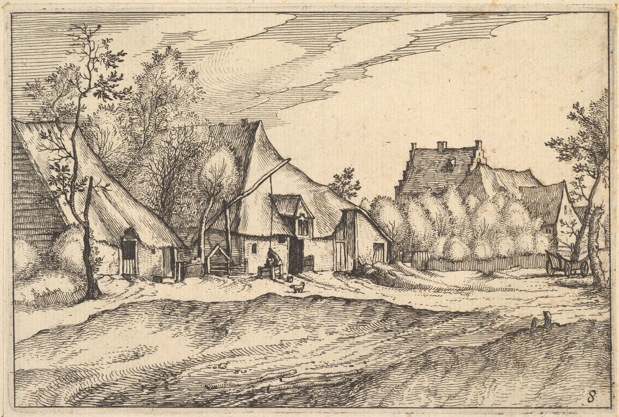 Fermes dans un Village de Regiunculae et Villae Aliquot Ducatus Brabantiae - Claes Jansz Visscher