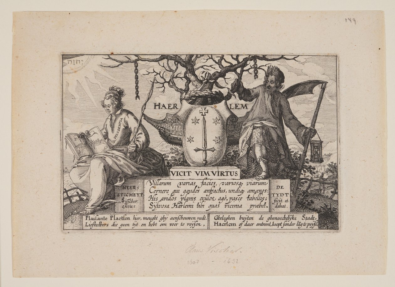 Titre, extrait de Vues des environs de Haarlem (Plaisante Plaetsen) - Claes Jansz. Visscher