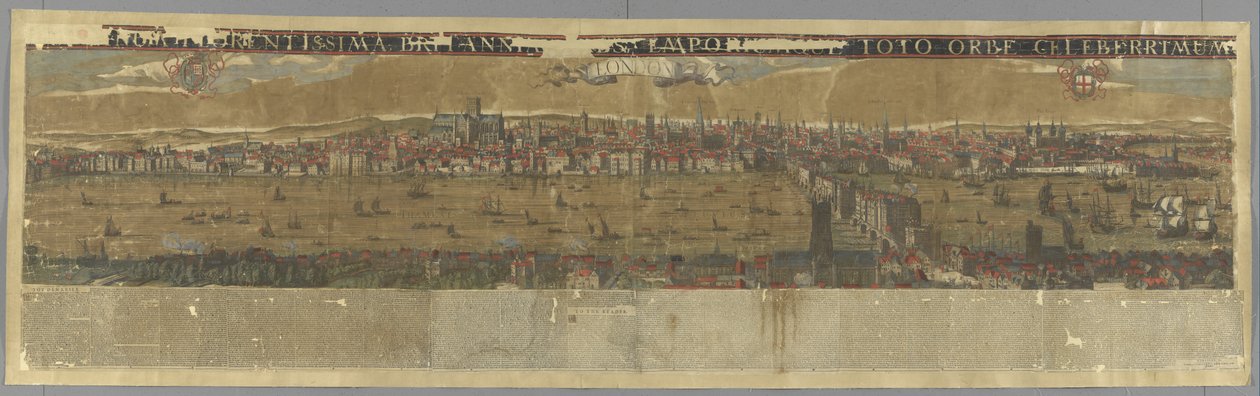 Vue de la Tamise, avec le pont de Londres, 