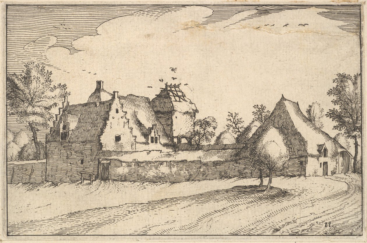 Ferme Enceinte, planche 11 de Regiunculae et Villae Aliquot Ducatus Brabantiae - Claes Jansz Visscher