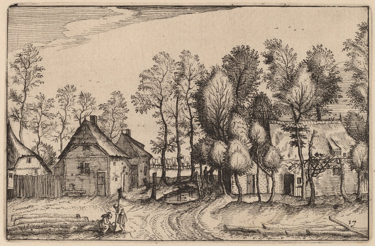 Paysage avec arbres abattus - Claes Jansz Visscher after Johannes van Doetechum, the Elder after Lucas