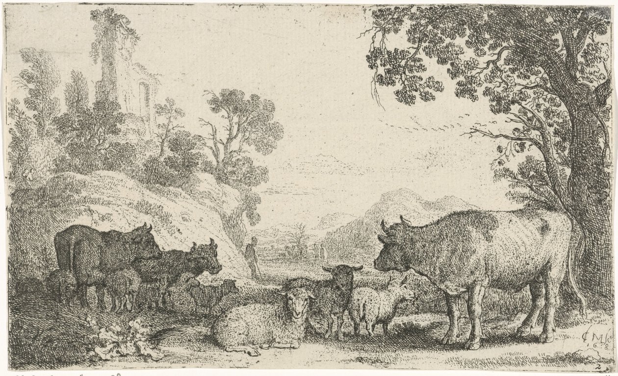 Paysage avec du bétail - Claes Moeyaert