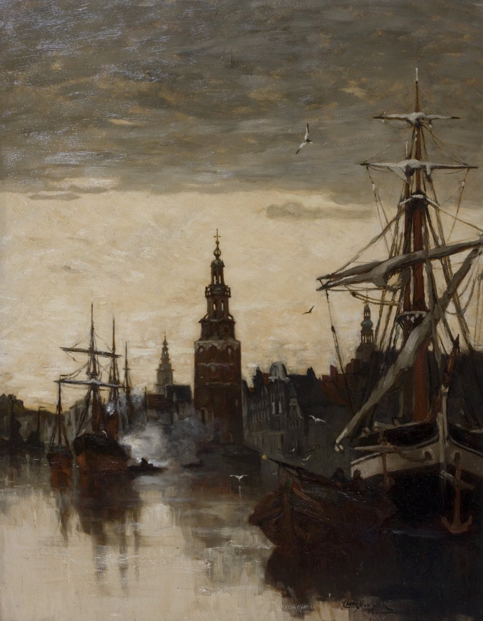 Ancienne tour de guet, Amsterdam - Clara Montalba