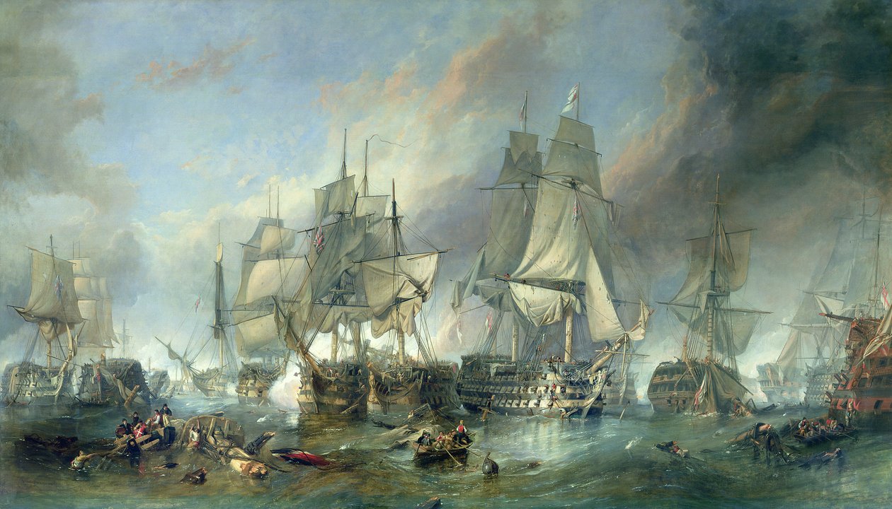 La bataille de Trafalgar, 1805 - Clarkson Frederick Stanfield