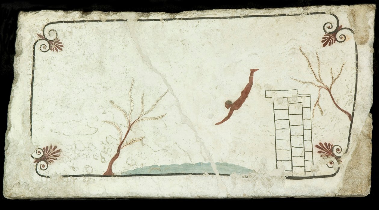 Le Plongeur. Tombe du Plongeur Tomba del Tuffatore, vers 470 av. J.-C. - Classical Antiquities