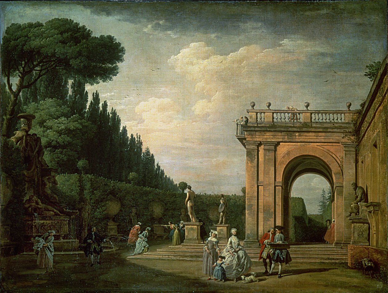 Les jardins de la Villa Ludovisi, Rome, 1749 - Claude Joseph Vernet