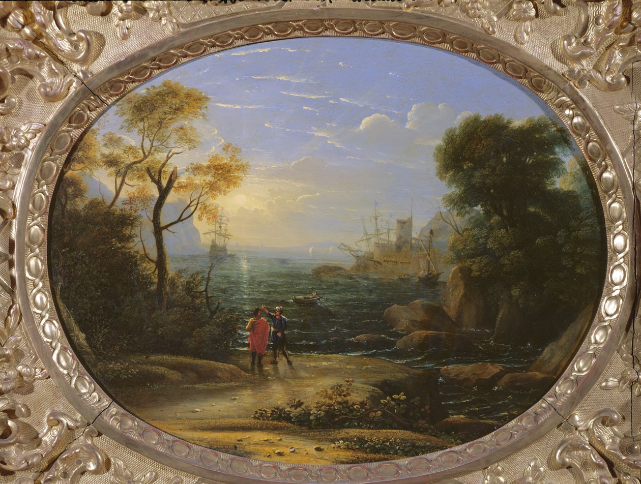 Paysage côtier au coucher du soleil - Claude Lorrain