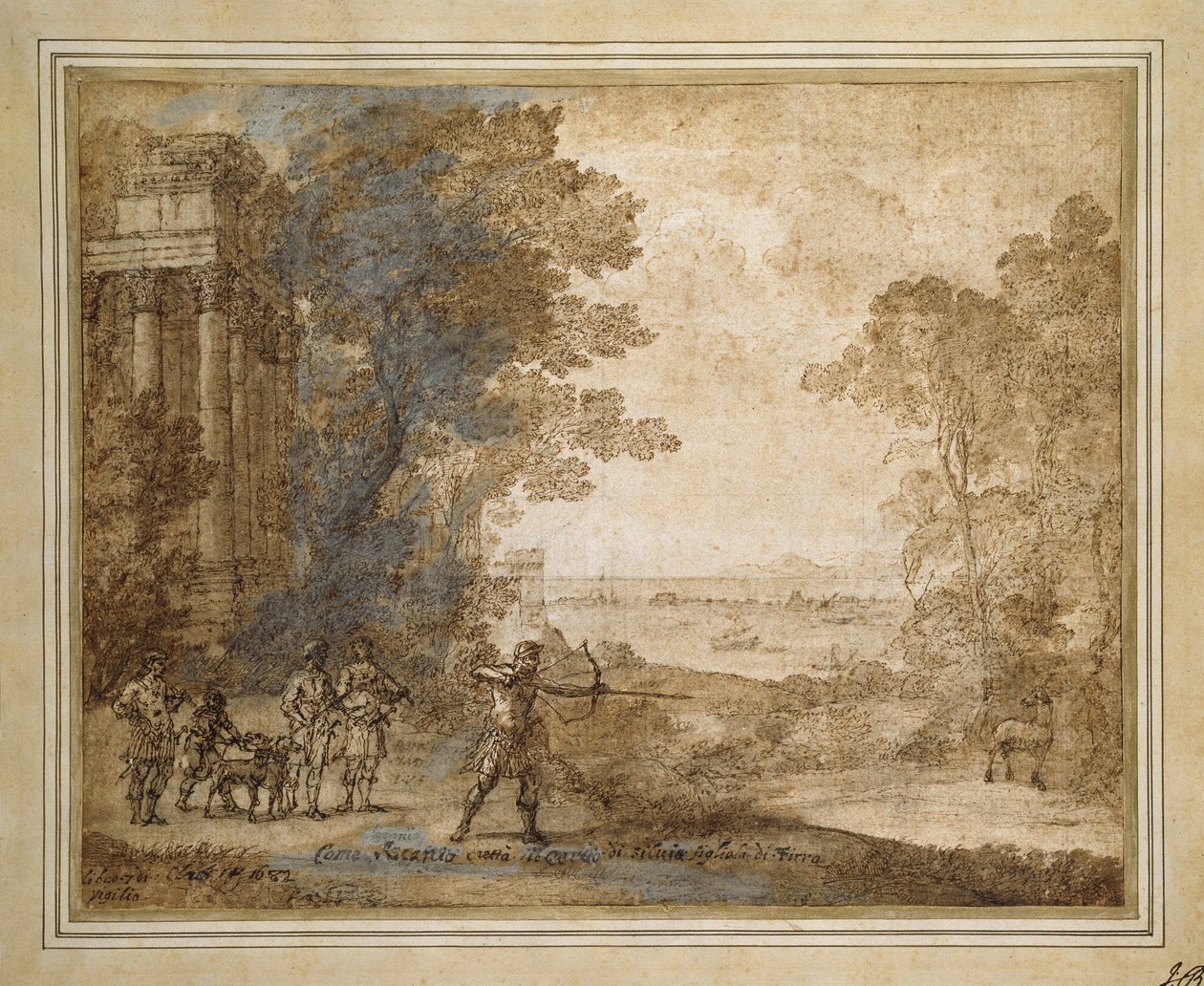 Paysage avec Ascagne tirant sur le cerf de Sylvia, 1680-82 - Claude Lorrain